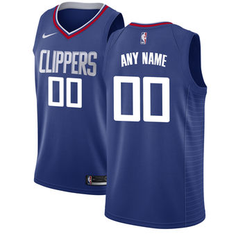Men LA Clippers Nike Blue Swingman Custom Icon Edition nba Jersey